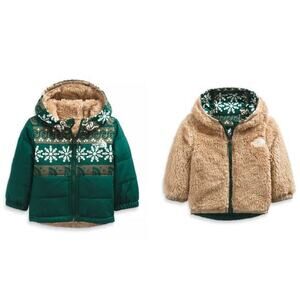 The North Face Baby 0-3M Reversible Mount Chimbo Full-Zip Hooded Jacket‎ Green